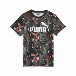 Kurzarm-T-Shirt für Kinder Puma Ess+ Futureverse Aop Schwarz