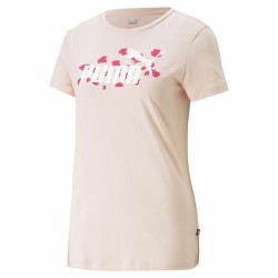 Damen Kurzarm-T-Shirt Puma Ess+ Animal Lachsfarben