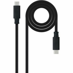 USB-C-Kabel NANOCABLE 10.01.4101-L150 Schwarz 1,5 m (1 Stück)