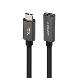 USB-C-Kabel NANOCABLE 10.01.4402 Schwarz 2 m (1 Stück)
