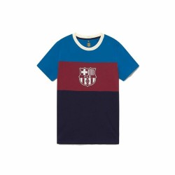 Kurzärmiges Fußball T-Shirt für Männer F.C. Barcelona Blau
