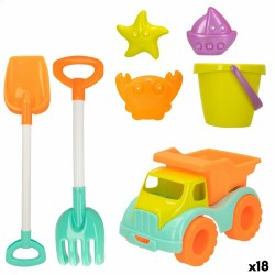 Strandspielzeuge-Set Colorbaby 7 Stücke Lkw (18 Stück)