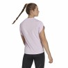 Damen Kurzarm-T-Shirt Adidas trainning Floral Lila