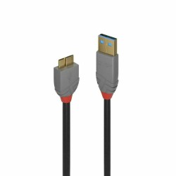 USB-Kabel auf micro-USB LINDY 36766 Schwarz 1 m