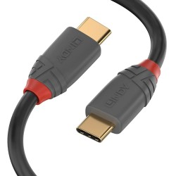 Kabel USB C LINDY 36872 2 m Schwarz Grau