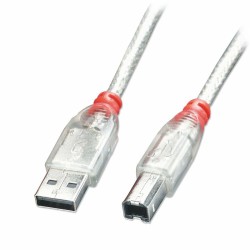 USB A zu USB-B-Kabel LINDY 41754 3 m Weiß