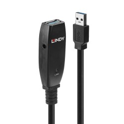 USB-Kabel LINDY 43322 Schwarz 15 m