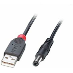 USB-Kabel DC LINDY 70267 Schwarz 1,5 m (1 Stück)