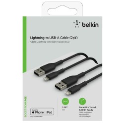 USB auf Lightning Verbindungskabel Belkin CAA001BT1MBK2PK 1 m Schwarz (2 Stück)