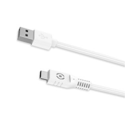 USB A zu USB-C-Kabel Celly USB-CWH Weiß 1 m