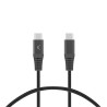 USB-C zu USB-C-Kabel KSIX Schwarz