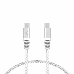 USB-C zu USB-C-Kabel KSIX Weiß (MPN S1906804)