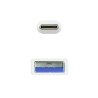 USB-C-Kabel auf USB NANOCABLE 10.01.4000-W Weiß Schwarz 50 cm