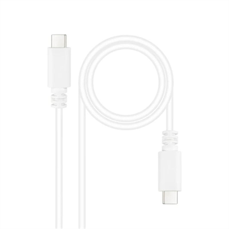 USB-C-Kabel NANOCABLE 10.01.2301-L150-W Weiß 1,5 m