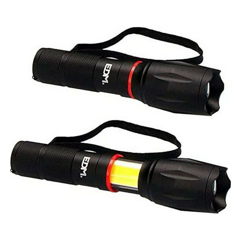 Extendierbare LED-Taschenlampe EDM 36376 Cob XL 5 W Zoom