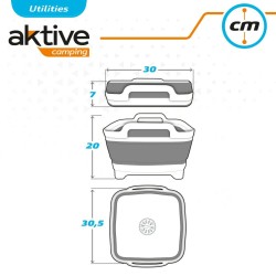 Spülbecken Aktive Biegsam 8,5 L Camping 30,5 x 20 x 30 cm 6 Stück