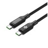 USB-C-Kabel Celly USBCUSBC100WLED Schwarz