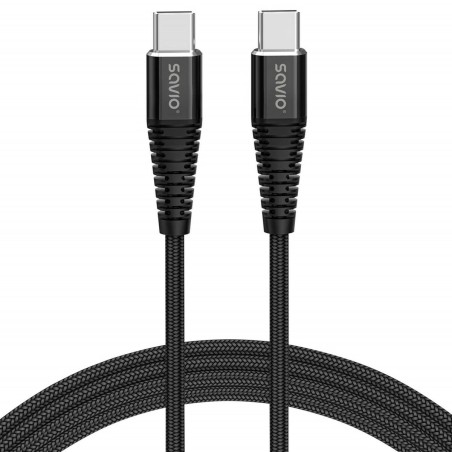 Kabel USB C Savio CL-159 Schwarz 1 m