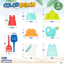 Strandspielzeuge-Set Colorbaby Polypropylen (12 Stück)