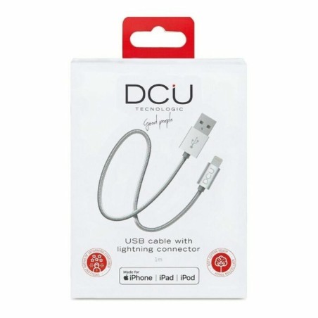 USB-Ladekabel Lightning iPhone DCU 34101205 Silberfarben 1 m