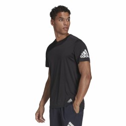 Kurzärmliges Sport T-Shirt Adidas HB7470 Schwarz