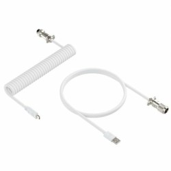 USB A zu USB-C-Kabel Newskill NS-AC-COILC-W Weiß