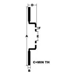 Scheibenbremsen Black Diamond KBD082G12 Belüftung Frontal 12 Streifen