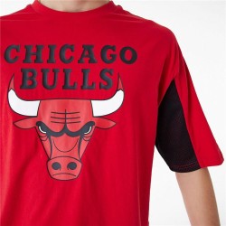 Herren Kurzarm-T-Shirt New Era NBA MESH PANEL OS TEE CHIBU 60435481 Rot (L)