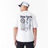 Herren Kurzarm-T-Shirt New Era MLB PLAYER GRPHC OS TEE NEYYAN 60435538 Weiß (S)