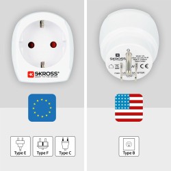 Netzadapter Skross Europäisch Vereinigte Staaten von Amerika (Restauriert A+)