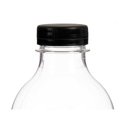 Flasche Schwarz Durchsichtig Kunststoff 1 L 8,3 x 23 x 8,3 cm (12 Stück)