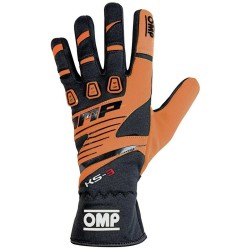 Karting Handschuhe OMP KS-3 S Schwarz Orange