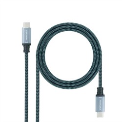 USB-C 3.1 Kabel NANOCABLE 10.01.4102-COMB 2 m Schwarz/Grau