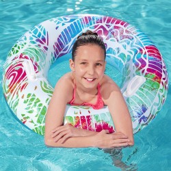 Bestway Aufblasbarer Dekorierter Sommerbunt-Floß D91 cm +10 Jahre Strand und Pool 36084