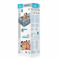 Aufblasbarer Pool Bestway Steel Pro Blau Grau