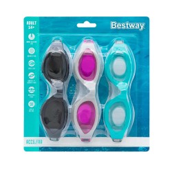 Bestway Schwimmbrille Erwachsene Silikonband Farbe Sortiert +14 Jahre Strand und Pool 21077