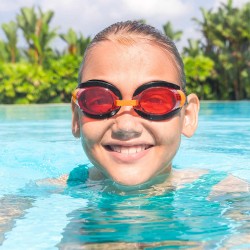 Bestway Kinder Schwimmbrille Silikonband Sortierte Farbe +3 Jahre Strand und Pool 21080