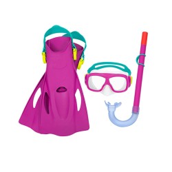 Bestway Set Maske und Rohr Junior Abluftventil Farbmischung +7 Jahre Strand und Pool 24070