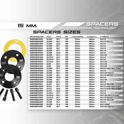 Set Distanzstücke OMP 4x100 56,6 M12 x 1,5 15 mm