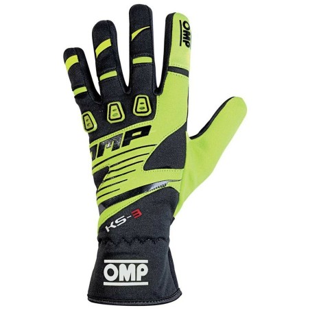 Kinder Karting Handschuhe OMP KS-3 Gelb/Schwarz 6